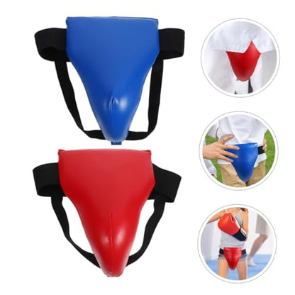 2pcs Groin Protector Boxing Crotch Guard Lightweight Breathable Combat Sports Training Gear for Taekwondo Kickboxing Safety