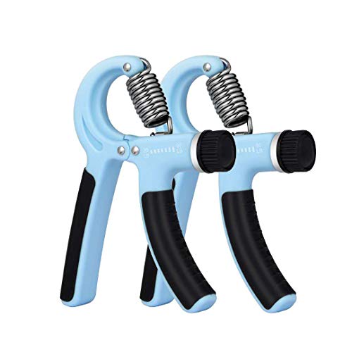 Grip Strength Trainer-2 Pack Hand Grip Strengthener Adjustable Resistance Range 20-90 lbs Non-Slip Hand Grip, Hand Gripper Exerciser, Wrist Strengthener for Forearm Grip Workout - color: blue