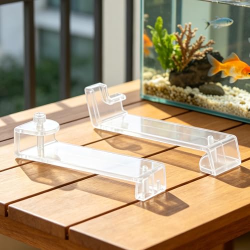 Kisangel 3pcs Clear Fish Tank Clip Bracket, Negative Pressure Fish Tank Mount, Wall Mount Clip Breeder Box Holder, Adjustable Glass Aquarium Edge Holder,