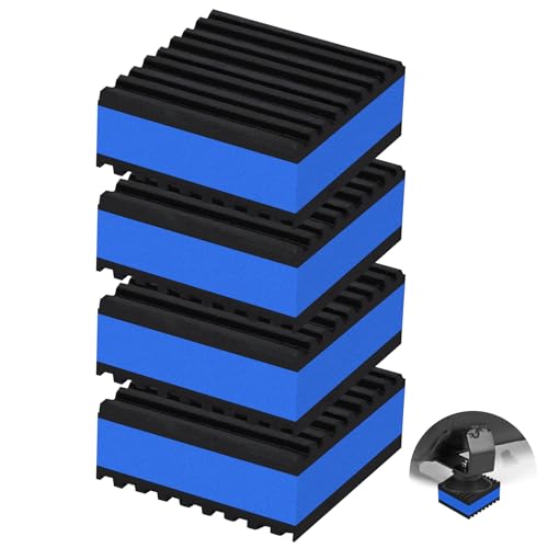 4 Pack Anti Vibration Pads for Washing Machine 2"x2"x7/8", Sound Isolation Vibrating Pad Ribbed Rubber Damping Mat EVA Center for Air Compressors, Conditioner, Treadmill, HVAC Washer Dryer - size: 2" - 4 Pack
