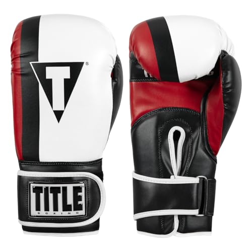 Title Boxing World Bag Boxing Gloves - color: Navy/Red/White, size: 12 oz