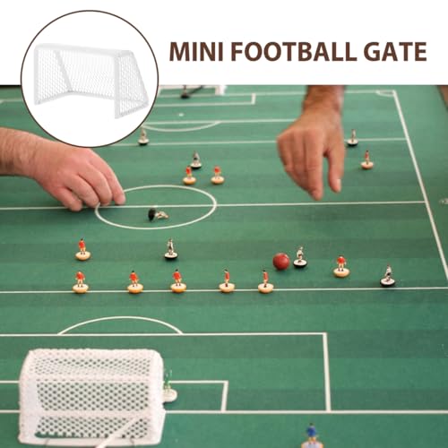 TOYANDONA Miniature Soccer Goal for Dollhouse Convenient Portable Sports Equipment Motor Skills Realistic Design for Indoor Play and Fish Tank Games