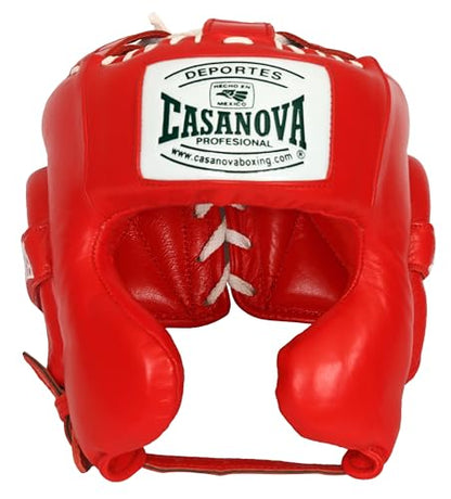 Casanova Boxing® Headgear Cheek Guard Protection for Men Woman - Boxing, Martial Arts, MMA, Kickboxing, Muay Thai, Contact Sport, Sparring, Training - Red - size: Youth