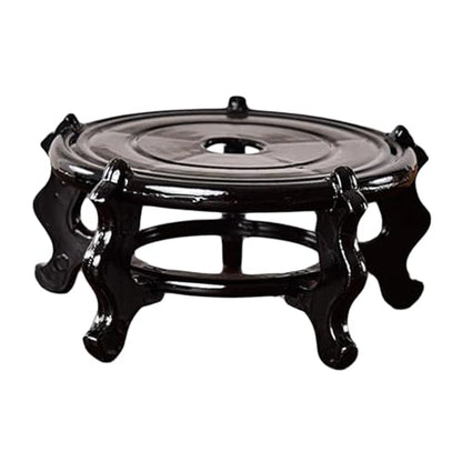 Baoblaze Chinese Fishbowl Display Stand, Wooden Plant Stand, Modern, Flower Pot Base for Indoor Garden Yard Living Room Decor