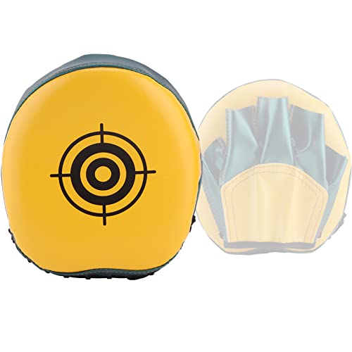 OUKENS Boxing Pads Mini Focus Mitts,PU Leather Boxing Curved Focus Punching Mitts Kids Mini Boxing Gloves Pads Boxing Target Pads for Kickboxing, MMA, Muay Thai, Punching Target, Martial Arts - color: 1 piece Yellow