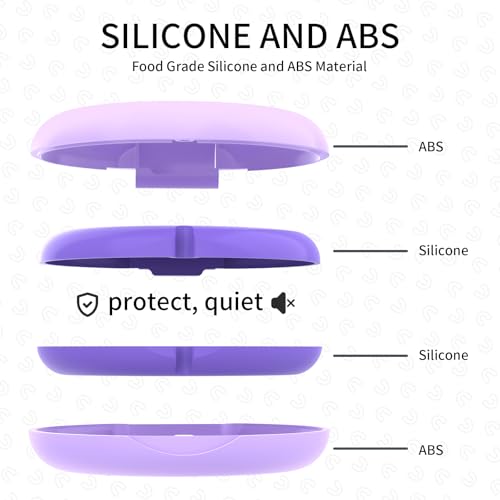 2 Pack Retainer Case, Slim Aligner Case for Invisalign with Tool Kit - color: : 2 Pack - Purple