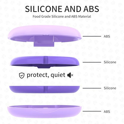 2 Pack Retainer Case, Slim Aligner Case for Invisalign with Tool Kit - color: : 2 Pack - Purple