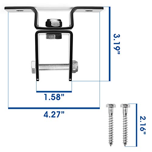 Yes4All Adjustable Ceiling Hook / Steel Beam Clamp for Punching Bags, 180° & 360° - 450kg Capacity - Punching Bag Mount for Hammocks, Gymnastics, Swing Hook - Ceiling Mount Outdoor & Indoor