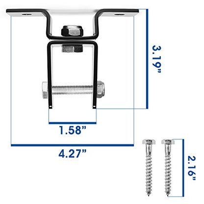 Yes4All Adjustable Ceiling Hook / Steel Beam Clamp for Punching Bags, 180° & 360° - 450kg Capacity - Punching Bag Mount for Hammocks, Gymnastics, Swing Hook - Ceiling Mount Outdoor & Indoor