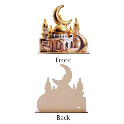 Ramadan Centerpieces Decorations,Eid Mubarak Table Decor,Happy Ramadan Kareem Signs,Detachable Tabletop Party Supplies