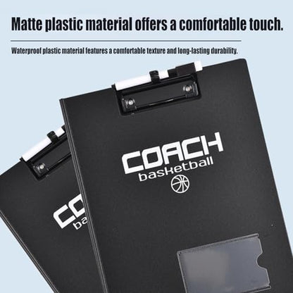 Coaches Soccer Clipboard Coaching Board Magnetic 2026 Updated | Football Tactics Board with Team Members Magnets, 2 Marker Pens, Dry Erase, Portable Folder-style