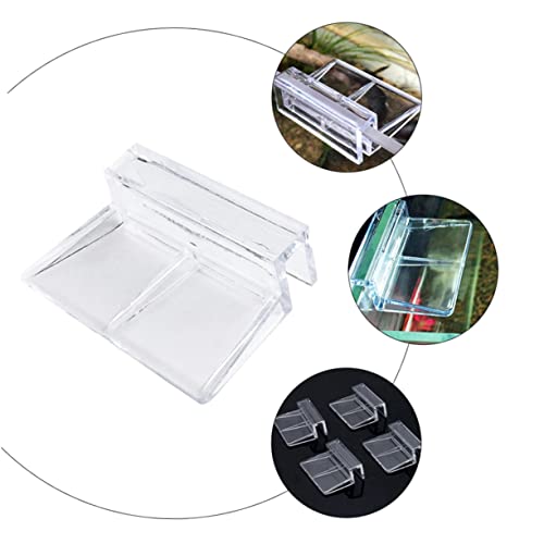 YARNOW 15pcs Fish Tank Support Clips for Glass Covers and Lightweight Aquarium Lid Holders for Stability - size: 5.5X4X1.8CM