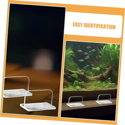 Cabilock 6pcs Clear Acrylic Aquarium Lid Handles Fish Tank Cover Replacement with Adhesive Stickers Easy to Install Transparent Grip for Fish Tank Lids