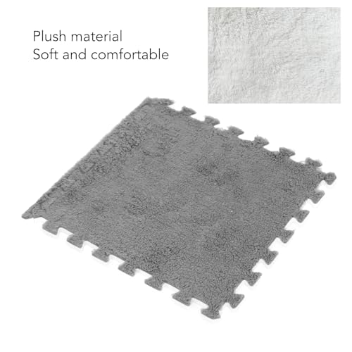 10pcs 30 cm/11.8 in Foam Puzzle Floor Play Mat,Interlocking Carpet Tiles for Home Gym and Fitness Room (Gray) - color: Grey