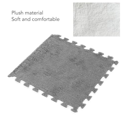 10pcs 30 cm/11.8 in Foam Puzzle Floor Play Mat,Interlocking Carpet Tiles for Home Gym and Fitness Room (Gray) - color: Grey