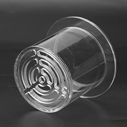 Acrylic Transparent Feeder Cover Breeding Protection Cover for Aquarium Fish Tank Blocking Sand and Gravel Safe for Fishes 50mm Height 65mm Outer Diameter