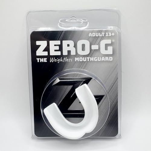 Zero-G Sports Mouthguard White 1-Pack - Adult Size - Boil & Bite - Basketball, Football, Soccer, Baseball, Hockey, Lacrosse - color: White