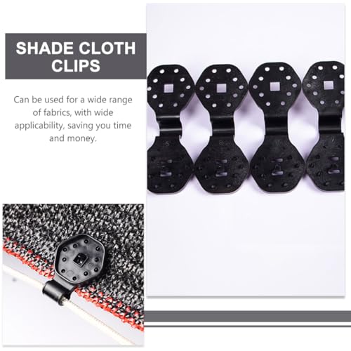 Ciieeo 100pcs Sunshade Clips and Reusable Mesh Buckles for Garden Greenhouse, round Tarp Clips with Strong Grip, Outdoor Shade Cloth Clamps for Backyard and Farming Structures