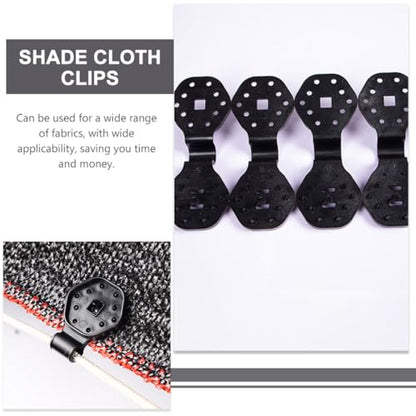 Ciieeo 100pcs Sunshade Clips and Reusable Mesh Buckles for Garden Greenhouse, round Tarp Clips with Strong Grip, Outdoor Shade Cloth Clamps for Backyard and Farming Structures