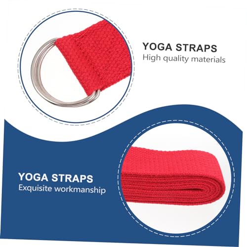 Yoga Stretching Belt Workout Fitness Gymnastic Rack Exerciser Straps Grip Mats Stretching Strap Door - color: Red