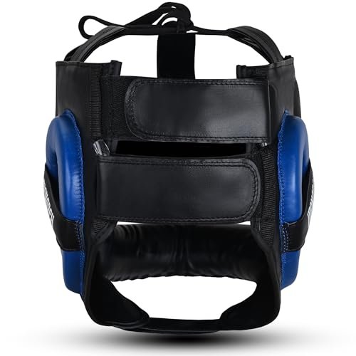 Full Face Boxing Headgear Boxing Sparring Men Women, a Complete Package for MMA and Kickboxing Trainees, Muay Thai Boxing Safety Head Guard - color: Blue