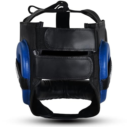 Full Face Boxing Headgear Boxing Sparring Men Women, a Complete Package for MMA and Kickboxing Trainees, Muay Thai Boxing Safety Head Guard - color: Blue