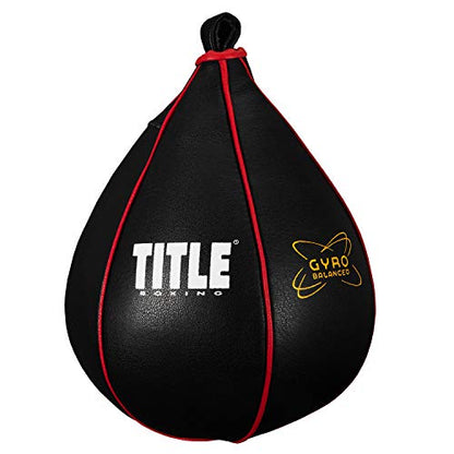 TITLE Boxing Gyro Balanced Leather Speed Bag: Speed Bag for Boxing, Speedbag, Speed Bags, Boxing Speed Bag, Title Speed Bag, Boxing Bag, Boxing Equipment, Punching Bag - size: XXS (4" x 7")