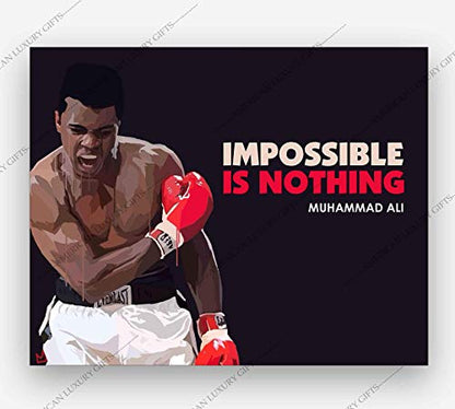 Muhammad Ali Impossible Is Nothing Quote, 10x8 Unframed