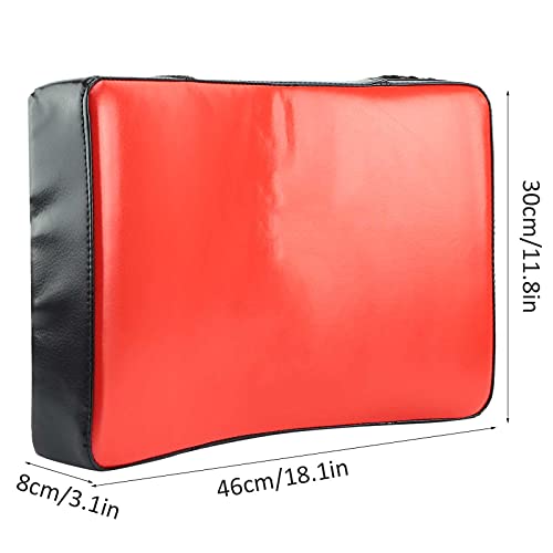 Taekwondo Curved Foot Target, Ergonomically Designed Muay Thai Pad for Training, Curved Kickboxing Strike Shield for Martial Arts, Taekwondo, Karate - color: Red
