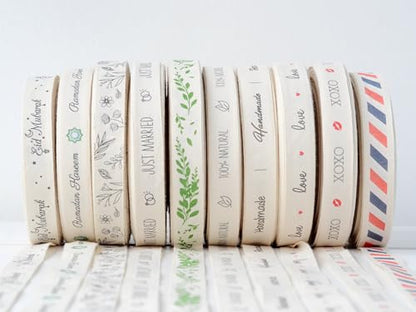 Ramadan Kareem Ribbon - 5/8” (15 mm), 10 Yards (9 m) Cotton Tape for Islamic Gifts, Ramadan Table Decor, Eid Favor Packaging, Iftar Gifts
