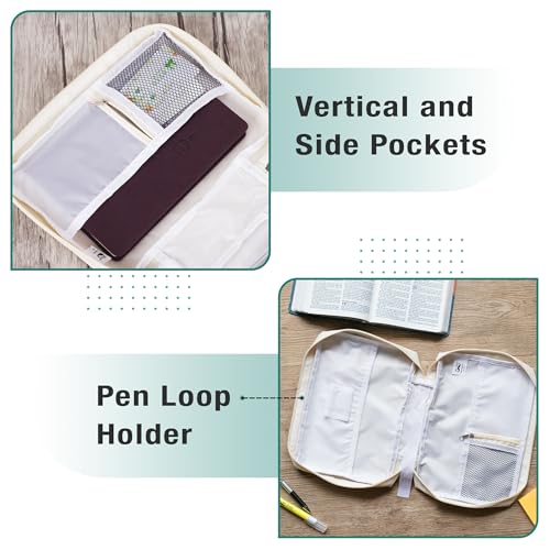Mr. Pen- Bible Cover Case, Carrying Book Case with Durable Handle | Bible Protective Church Bag for Men & Women, Christian Gifts, Spring Blooms - color: Spring Blooms