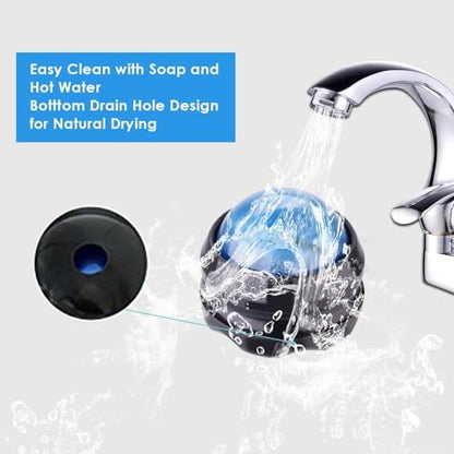 Manual Massage Ball Pain Relief Back Roller Massager Self Massage Therapy and Relax Full Body Tools for Sore Muscle Joint Pain Essential Oils or Lotion Relax (Blue) - color: Blue