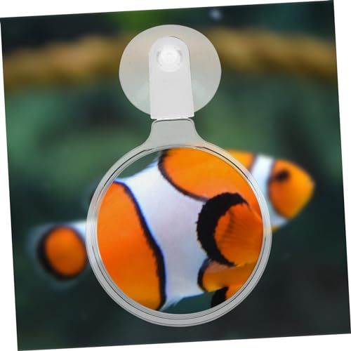 MERRYHAPY Aquarium Magnifier Coral Viewer Acrylic Magnifying Glass Suction Cup Magnifier for Fish Plant Spider