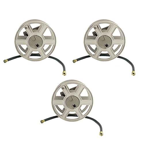 Suncast SWA100 100 Ft. Wall Mount Garden/Yard Hose Reel Side Winder (3 Pack) - size: 3 Pack