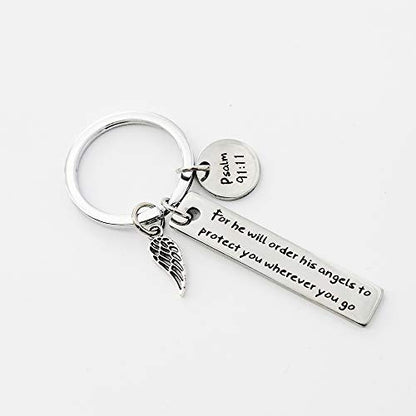 Meiligo Christian Gift God Keychain Religious Keychain Bible Verse Keychain