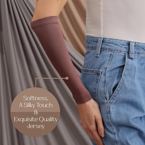 Modest Arm Cover | Jersey Arm Cover | Modest Sleeve Covering for Muslim Women - color: Rose Taupe