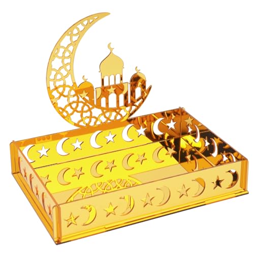 ANOTION EID Decorations for Home 2026 - Ramadan Serving Tray, Ramadan Table Decor, Islamic Ramadan Decor, Ramadan Gifts, Ramadan Mubarak Sign & Ramadan Table Décor, 1 Pack