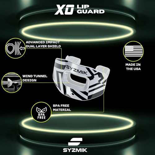 X0 Football Mouthguard – Lip Guard - White Dazzle Camo Traditional – Shock Absorbing – One Size Fits Most - color: X0 - Dazzle Camo Traditional