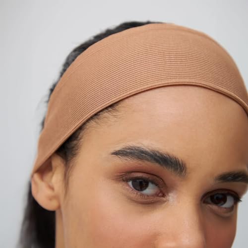 Modest Bandana Ribbed | For Muslim Women Undercap Pre-Sewn Inner Scarf Accessory Easy To Wear - color: Warm Taupe