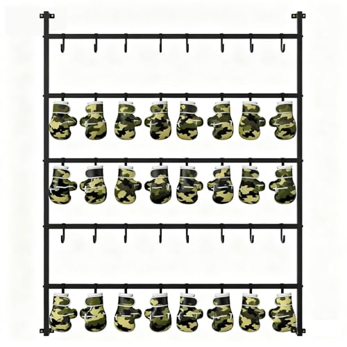 Wall Mounted Boxing Glove Storage Rack, Large Boxing Glove Storage Showshelves Rack Wall Mount Dryer, 5 Tiers, for Gym Home Training Room Shopping Center Taekwondo Gym - size: Holds 20 Pairs