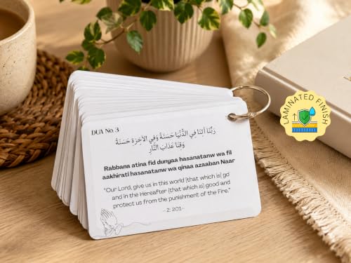 Forty (40) Rabbana Dua Flash Cards Rabbana Dua from the Quran in Arabic English Translation and Transliterations for Muslims