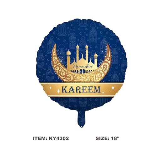 Eid Mubarak Balloons for Eid Mubarak Decorations 5Pcs Ramadan Mubarak Foil Mylar Balloons Eid Islamic Decorations Eid Mubarak Theme Birthday Party Decorations