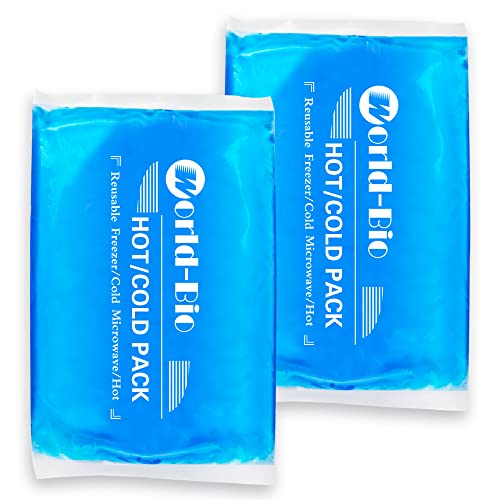 Large Gel Ice Packs for Injuries Reusable Hot Cold Pack Compress for Pain Relief, Rehabilitation, Comfort Ice Gel Pack Flexible Therapy on Neck, Arm, Knee, Leg, Shoulder, Elbow, Wrist - 2 Pack Blue - color: 12.2" X 8.2" - 2 Ice Packs