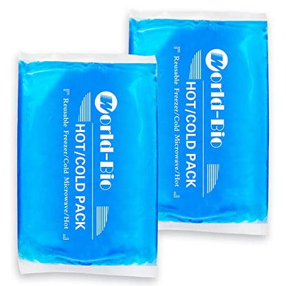 Large Gel Ice Packs for Injuries Reusable Hot Cold Pack Compress for Pain Relief, Rehabilitation, Comfort Ice Gel Pack Flexible Therapy on Neck, Arm, Knee, Leg, Shoulder, Elbow, Wrist - 2 Pack Blue - color: 12.2" X 8.2" - 2 Ice Packs