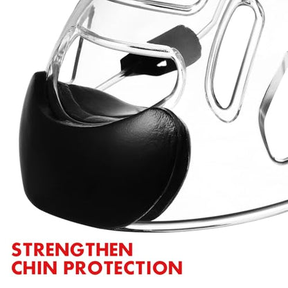Toddmomy Detachable Face Protector Boxing Taekwondo Sports Face Cover Sparring Guard for Martial Arts Training Breathable Shield for Kids and Youth