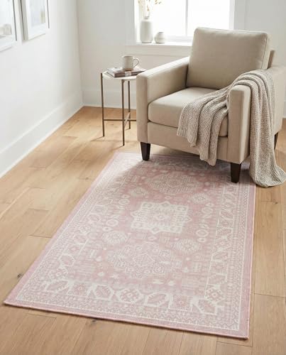 Rugs.com - Outdoor Aztec Rug – 3' 1 x 5' 3 Pink Indoor/Outdoor Rug – Weather-Resistant Flatweave for Patio, Deck, and Porch - color: Pink, size: 3' x 5' (Rectangular)
