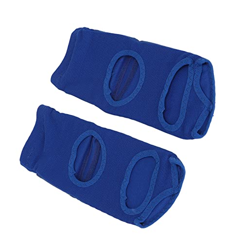 YUYTE Foot Guards Karate 2pcs Unisex Boxing Foot Protector, PU Leather Soft Sparring Guard, Blue Gear for Men and Women - size: Large