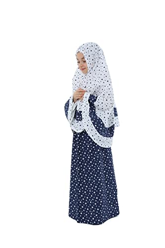 무슬림 아동용 여아용 기도 드레스 이슬람 의류 - size: 6-7 Years