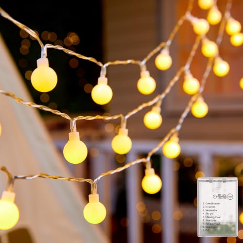 Minetom Battery Operated String Lights, Total 120 LEDs Classroom Lights - color: Warm White, size: 2 Pack