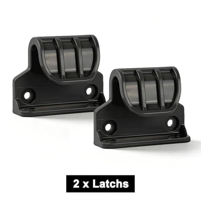 Retractable Baby Gate Replacement Parts Kit, Mesh Dog Gate Full Set Wall Mounting Hardware with Brackets Latches Anchors and Screws (Black)